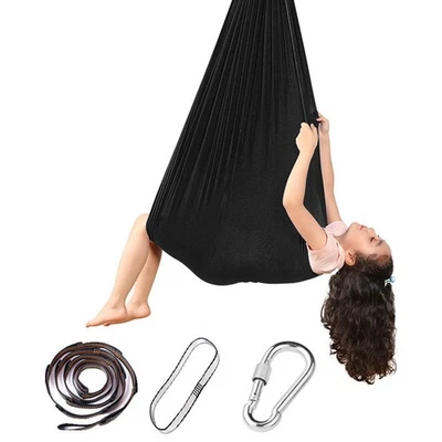 Portable Snuggle Hammock-Elastic Hanging Chair with Rope Carabiner, Light5912 - Bild 1 von 4