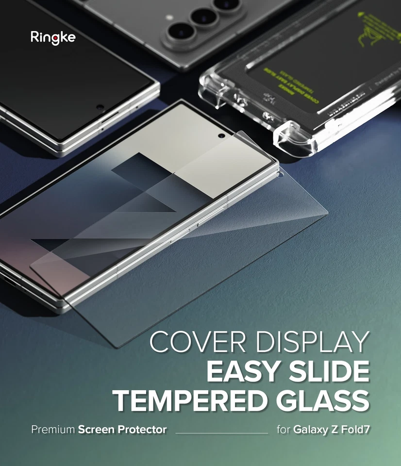 For Samsung Galaxy Z Fold7 Protector | Ringke [Cover Display Tempered Glass] 2PK - Image 2 of 4