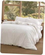 Cotton Duvet Cover King 104" x 90" 34 - Slub Coconut White No Comforter 