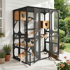 Outdoor Cat Enclosure Fir Catio Cat House Patio Cat Playpen with Sleeping Houses