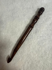 Beautiful Hand carved ROSE WOOD YARN CROCHET HOOK size L