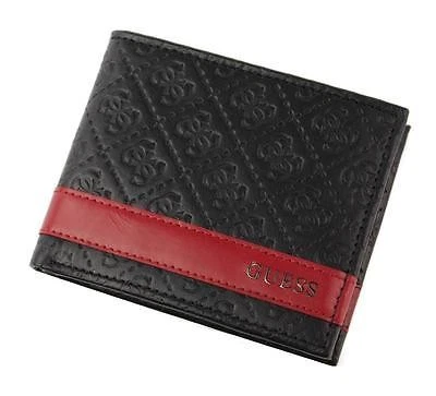 New Guess Men's Leather Credit Card ID Wallet Passcase Billfold Black 31GU13X008 - Image 4 of 4
