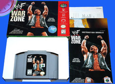 TESTED Nintendo N64 Authentic WWF WARZONE Complete Box Manual Poster Flyer Reg