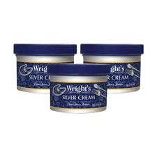 Wright's Silver Cleaner and Polish Cream - 8 Oz 3 PACK