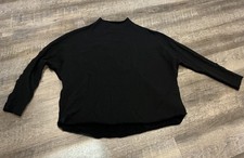 Frank Eileen Women s Medium EFFIE Long-Sleeve Funnel Neck Capelet BLACK