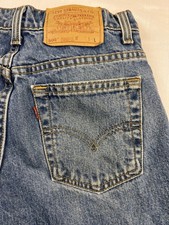 VTG Levis 506 Kids Jeans Made In USA Reg Fit Straight Leg Blue Denim Sz 6 Long
