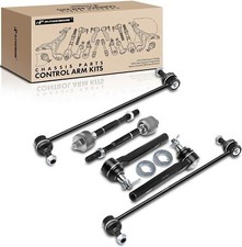 APM Set of 6, Front Sway Bar Link, Inner Outer Tie Rod End, Compatible