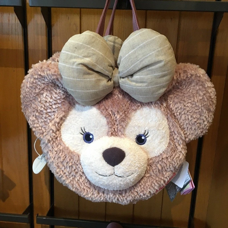 Disney Shellie May Duffy Bear Face Plush Tote Bag Handbag Shoulder
