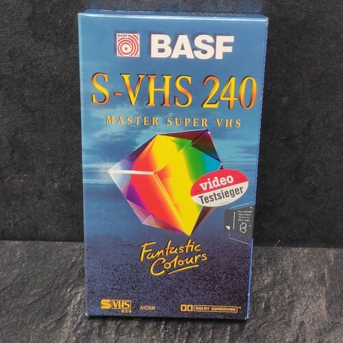 BASF S-VHS 240 Master Super VHS Fantastic Colours 4 ore di validità nuovo IMBALLO ORIGINALE - Foto 1 di 5