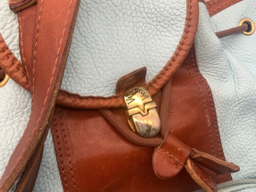 Mochila/bolso de mano Valentina de cuero, hecho en Italia - Imagen 3 de 10