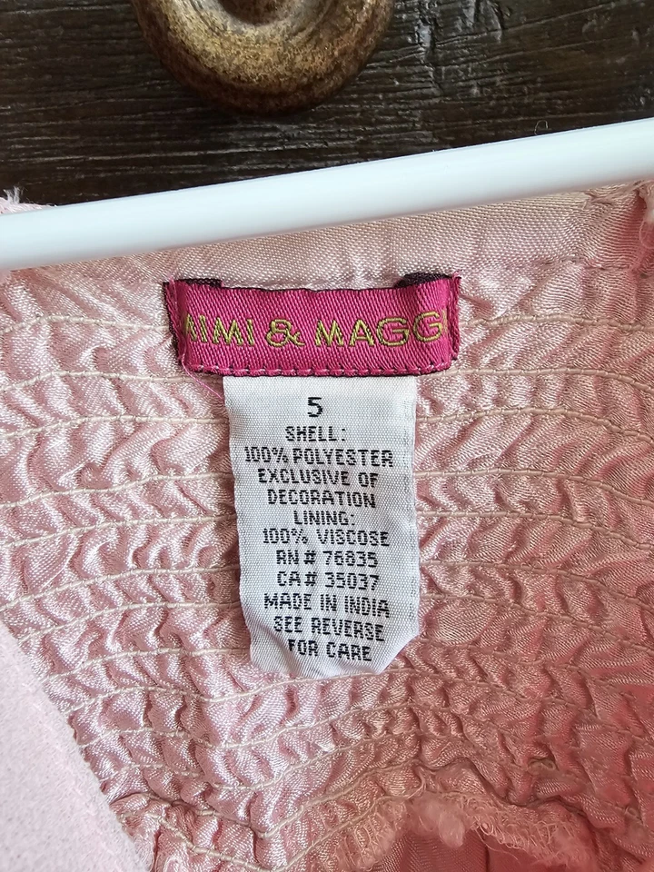 Платье для девочек Mimi & Maggie размер 5 Flowy светло-розовое - Изображение 3 из 4