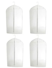 24" x 40" Clear Vinyl Suit Bag Garment Bags with Zipper for Travel