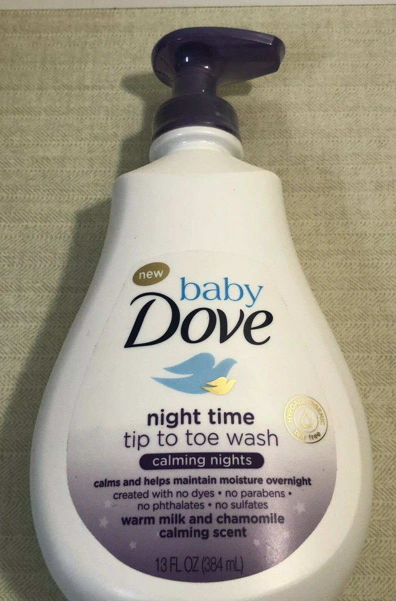 New Baby Dove Night Time Tip to Toe Wash Calming Nights 13 oz