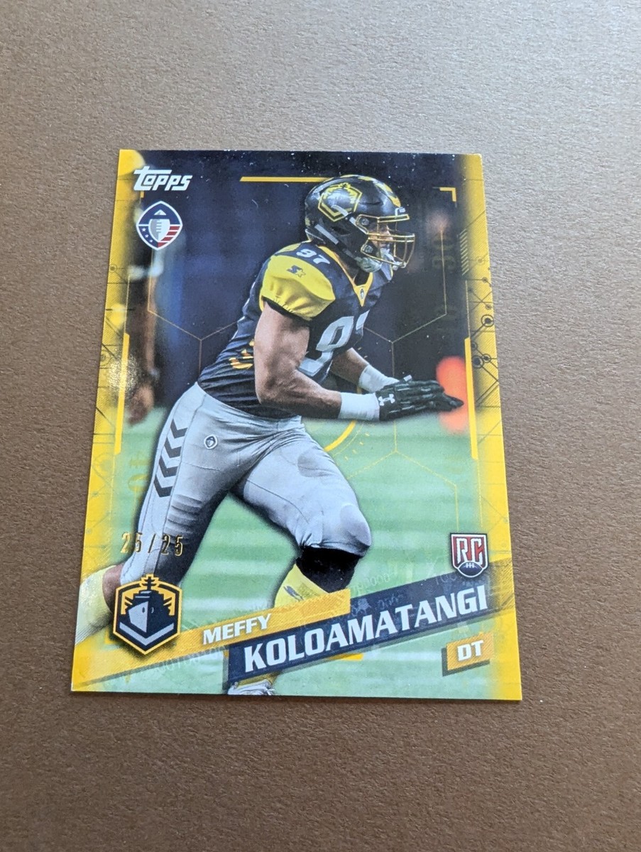 2019 Topps Alliance of American Football Gold /25 Meffy