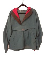 Columbia Hooded Adirondack Pullover Jacket Coat Green Teal Maroon sz XL