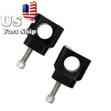 USA 1-1/8" 28mm Billet Handlebar Fat Bar Mount Clamp Adapter Riser Dirt Bike BLK