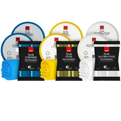 SHINY FREAKS 6x Rupes BigFoot spugna lucidante tampone lucidante per piastra di supporto 150 mm | mix di durezza D-A