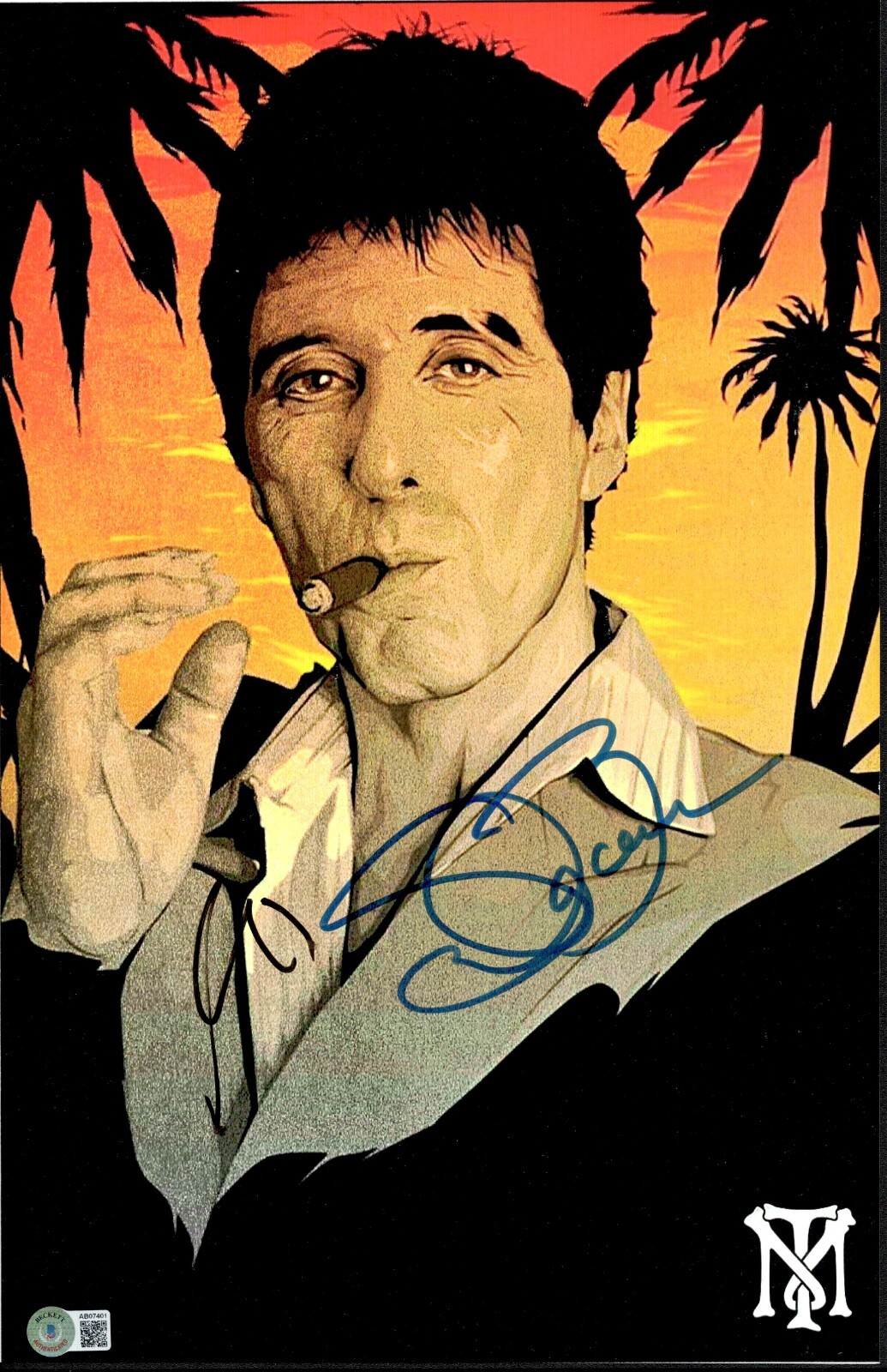 Al Pacino Autographed Signed & Steven Bauer Scarface 11x17 Movie Poster BAS COA 