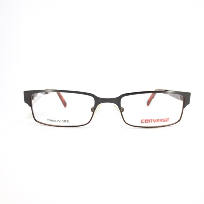 Converse ZING GUNMETAL Eyeglasses Frames Brown Rectangular Full Rim 46-16-130