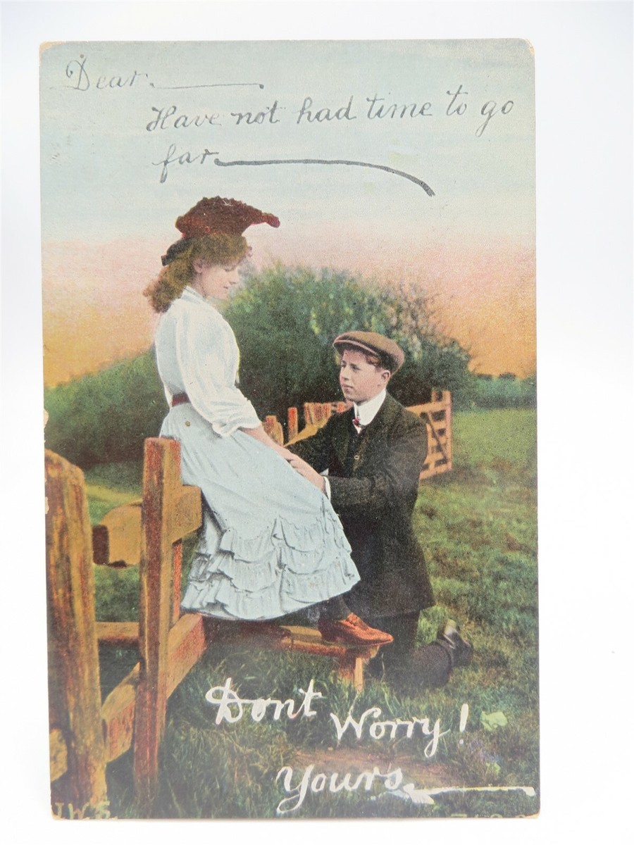 Vintage Postcard - Young Man & Woman Romantic Greeting - Unused | eBay