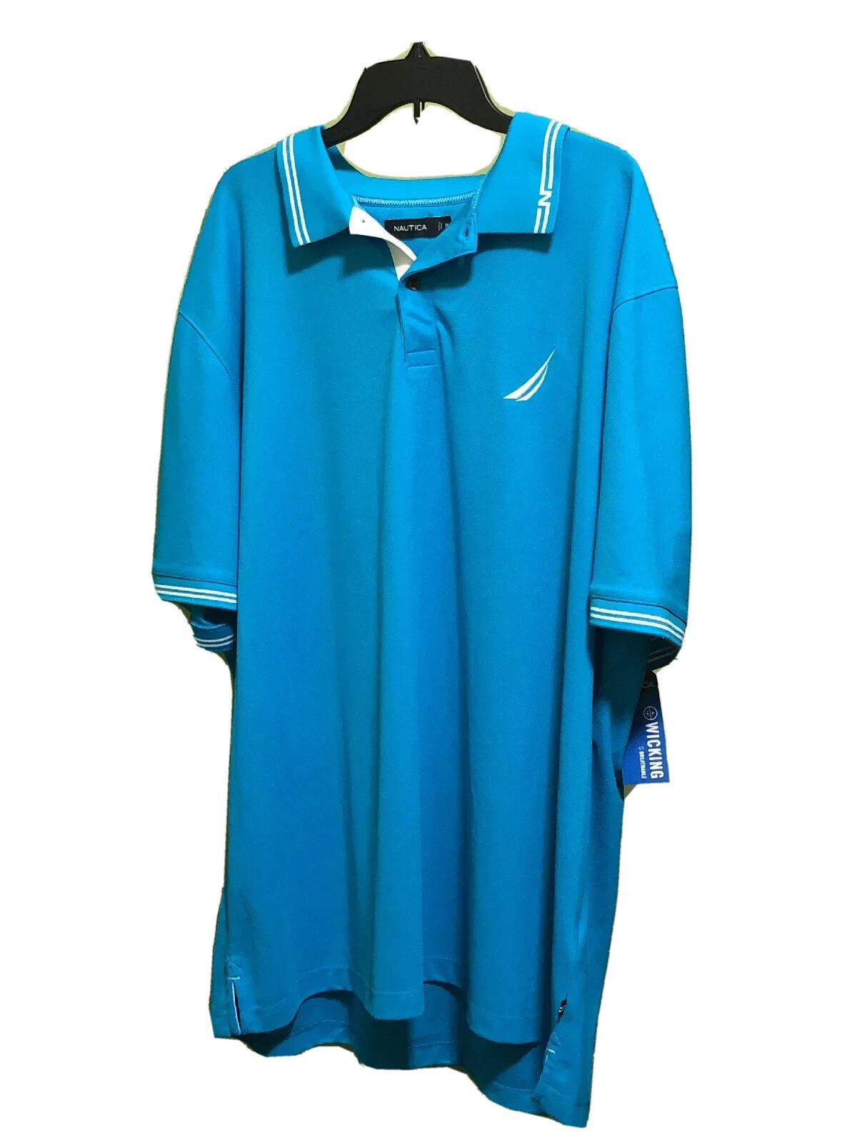 Nautica NWT Men’s Short Sleeve Polo Shirt Size Large Blue $69.50