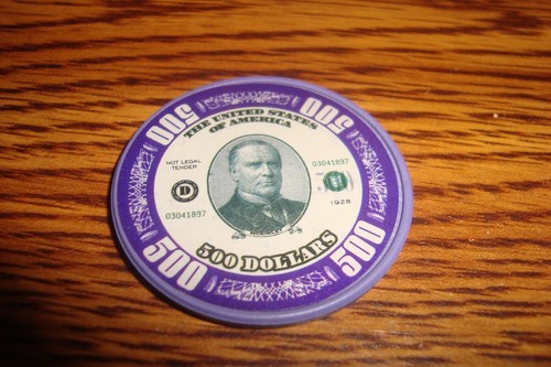 #6 Six $1,$5,$20,$100,$500,$1000 Currency Plastic Poker Chip Golf Ball Marker - Picture 7 of 9