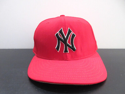 New York Yankees Hat Cap Fitted Mens Red Black Fred Durst Limp
