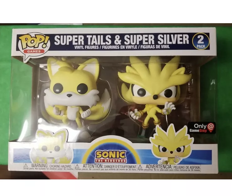 Sonic the Hedgehog - Super Tails & Super Silver 2 Pack - POP! Games action  figure 2-Pack