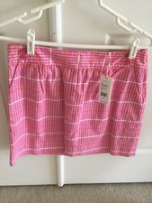Womens NWT Vineyard Vines Pink Cotton Whale Print Stripe Skirt Size 6