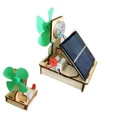 Solar small fan wind turbine 2 in 1 creative invention manual DIY Student school
