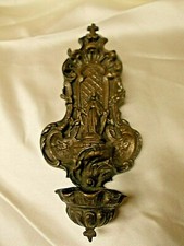 ANTICA ACQUASANTIERA IN BRONZO DEI PRIMI DEL NOVECENTO