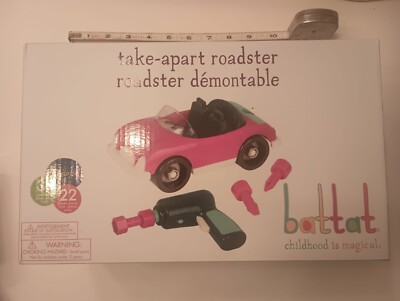 NEW Vroom! Battat TakeApart Roadster Red Car Toy Toddler Construction With Tools