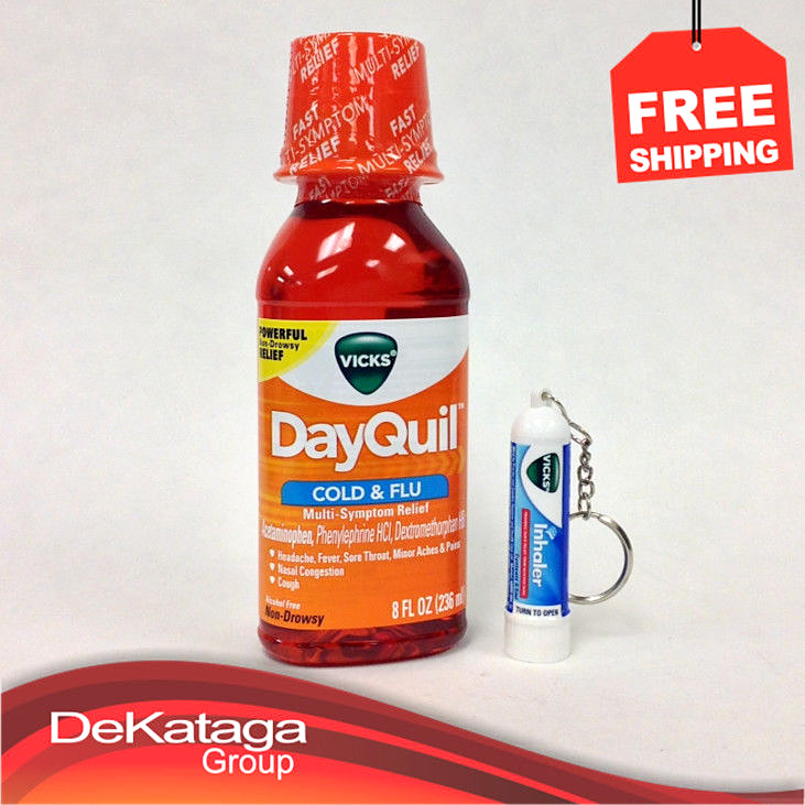 SET VICKS DAYQUIL ORIGINAL COUGH SYRUP 8OZ + VICKS INHALER .5ML 