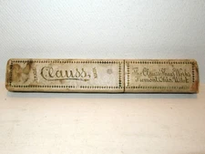 Antique Early 1877 Clauss Shear Works Straight Razor Box Only