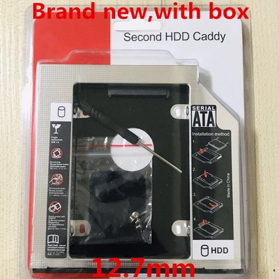 Universal 12.7mm SATA 2nd SSD HDD Hard Drive Caddy for DVD-ROM CD Optical Bay