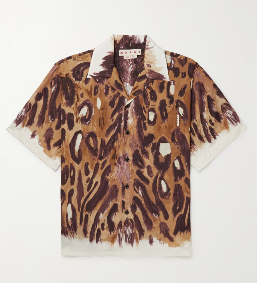 Marni Wild Bunch Leopard camp collar shirt Bowling Size IT 46 | eBay