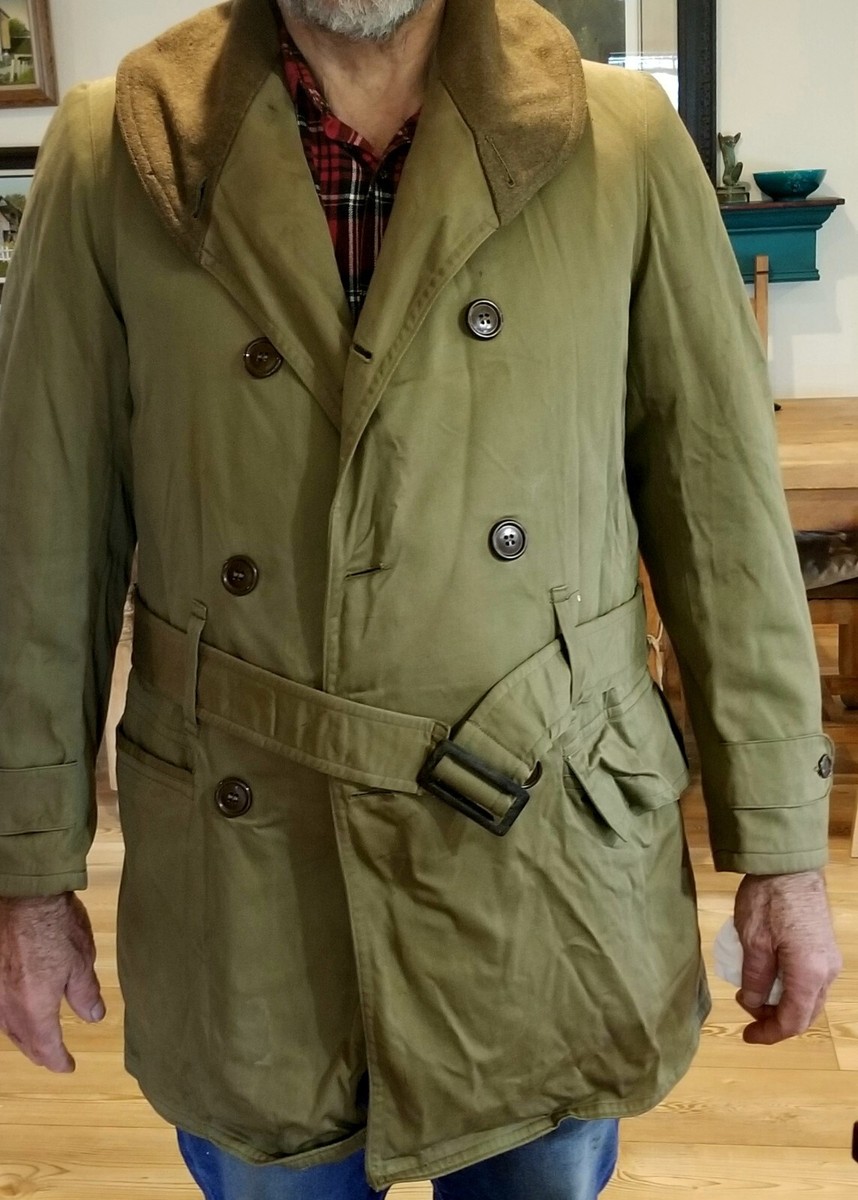WW2 U.S. Army M-38 1st Pattern OD Mackinaw Winter Jeep Coat WW2 U.S. Army M-38 1st Pattern OD Mackinaw Winter Jeep Coat