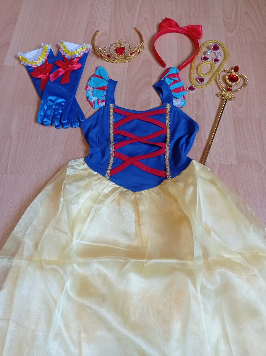 Déguisement Robe De Princesse blanche neige avec accessoires 6-7