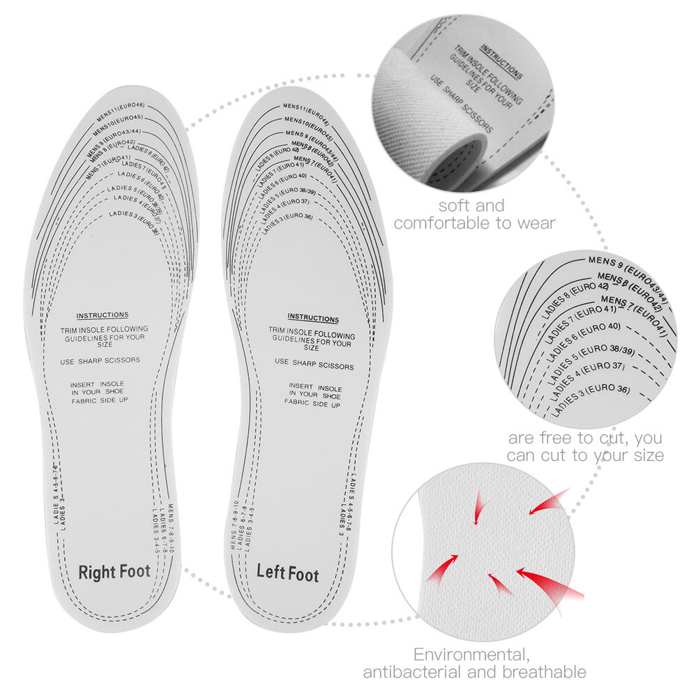 Breathable Odor Insoles Soft Insoles Absorbing Sweat For Casual Shoes Flip eBay