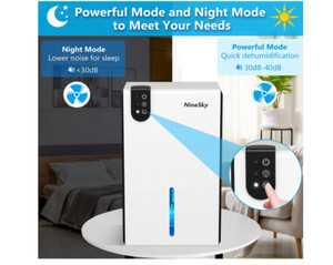 720 Cu Ft Deshumidificador De Humedad De Aire Para Cuarto Del Bebe 2500ml Casa