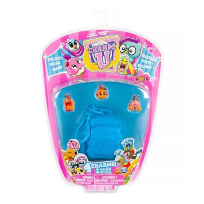 New Charm U 4 Figure Pack w/ Blue Backpack & 1 Surprise Charm Official