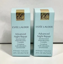 2 X ESTEE LAUDER ADVANCED NIGHT REPAIR .23 OZ / 7 ML EACH NEW TRAVEL SIZE IN BOX