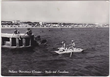 MILANO MARITTIMA - CERVIA - RAVENNA - MOLO DEL CANALINO - VIAGG. 1953 -32495-