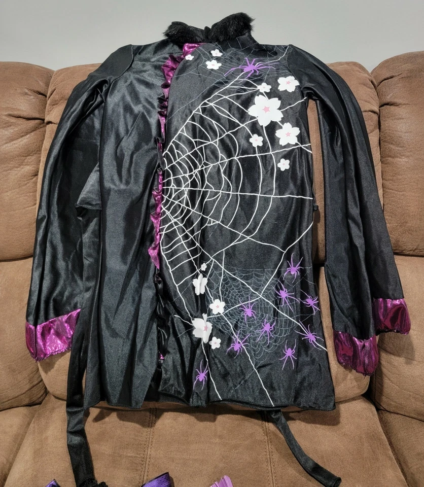 儿童 Spider Geisha 万圣节服装 尺寸 10/12 — 第 2/4 张图片