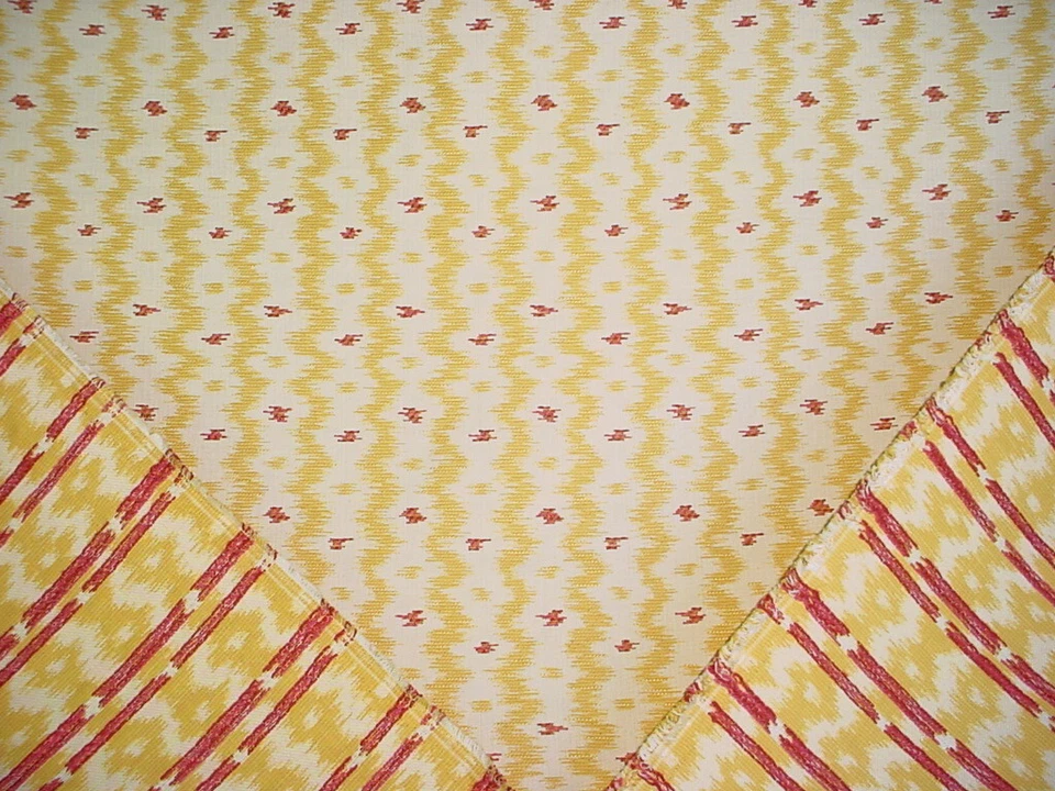 Tecido para estofamento de tapeçaria amarelo 1-1/2Y Duralee 15287 Ikat Kilim - Imagem 3 de 3