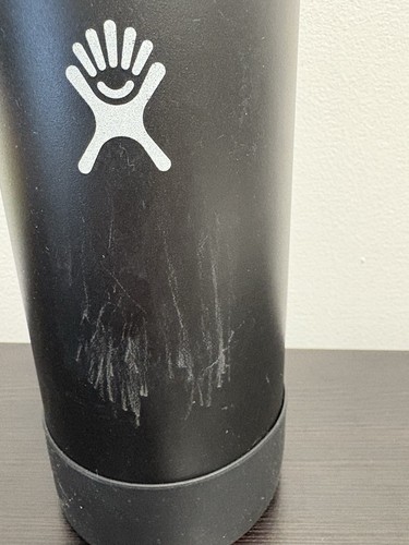 Genuine Hydro Flask Black 32oz Thermos Insulated With Straw Lid BUT NO STRAW - Picture 2 of 5