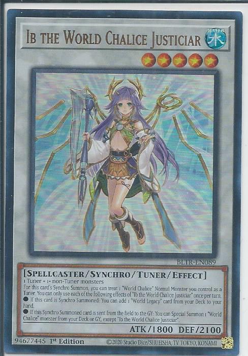 Yugioh! Ib the World Chalice Justiciar - BLTR-EN089 - Ultra Rare