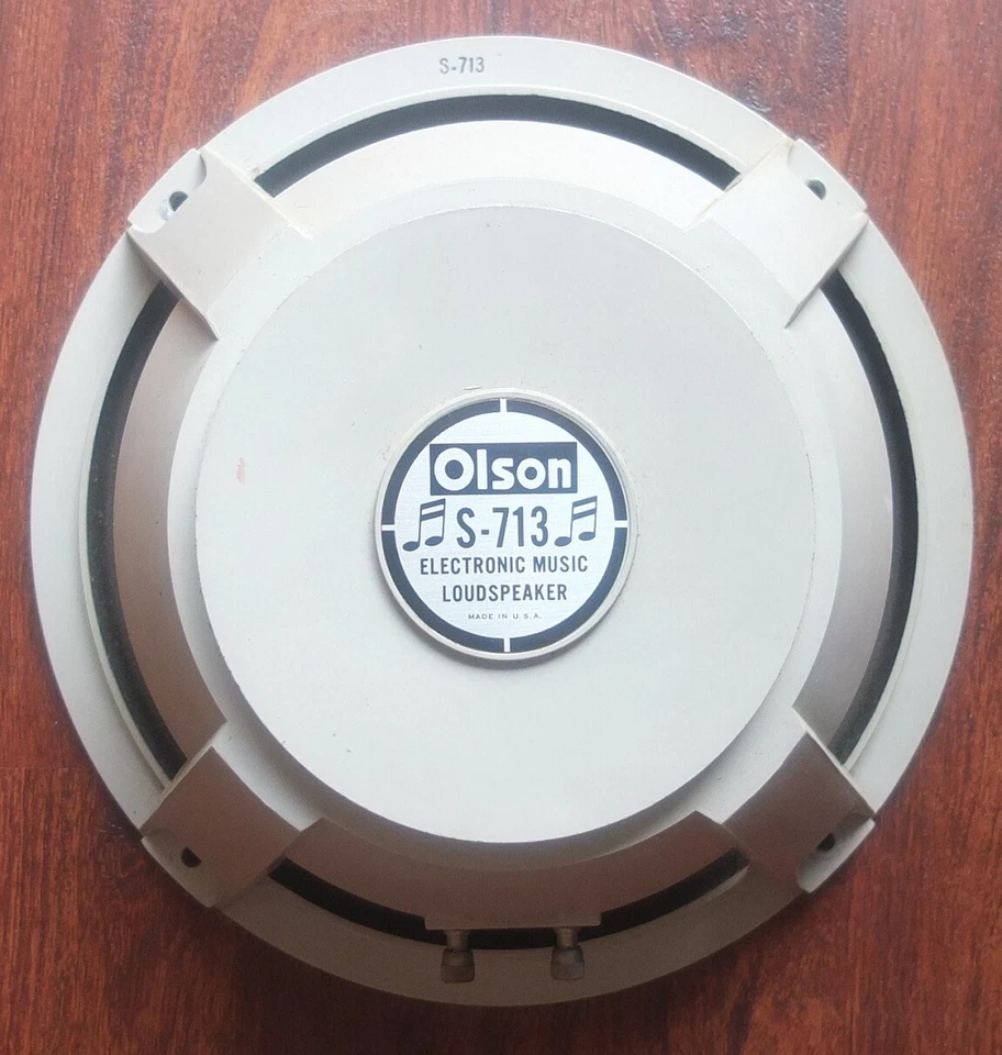 Altavoz de guitarra OLSON S-713 rango completo 12" mfd por JENSEN c.1968—reparación de cono pequeño Foto 3 de 4