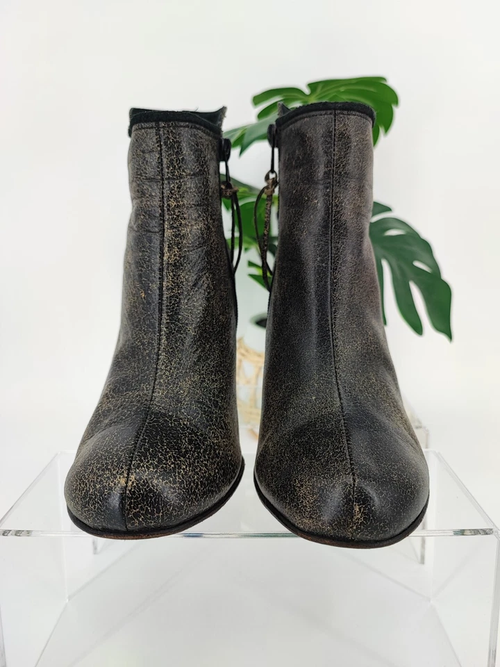 Botines Diesel para mujer Firetip desgastados marrón tacón de aguja talla 6,5 EE. UU. Foto 2 de 4