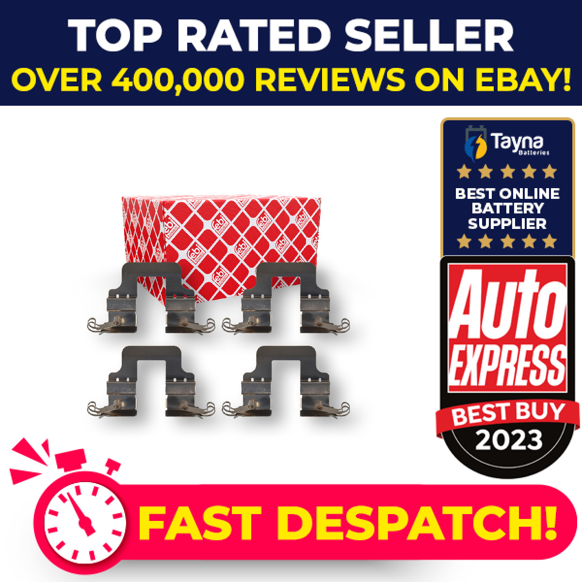 Brake Pad Fitting Kit Rear 181484 Febi BRKFITTINGKIT037 Top Quality Guaranteed